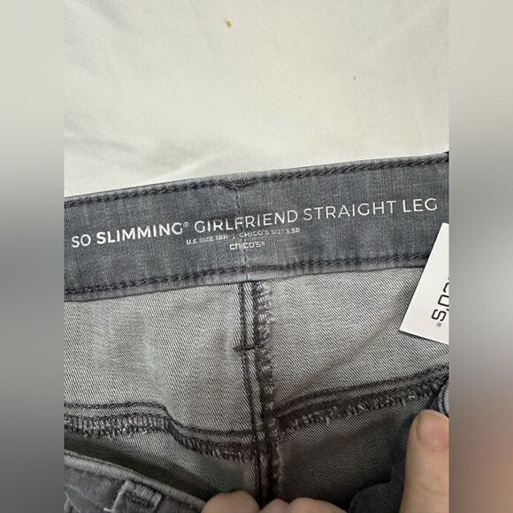 Chico’s SO SLIMMING GIRLFRIEND JEAN BASIC Straight Size 3,5(18-XL) - Picture 5 of 9